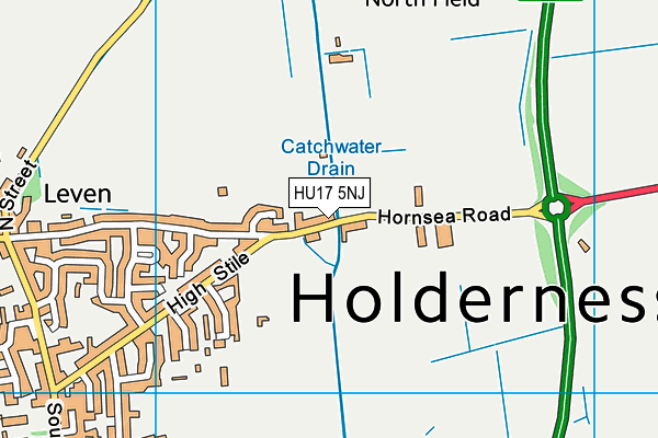 HU17 5NJ map - OS VectorMap District (Ordnance Survey)