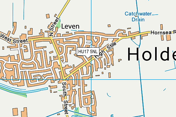 HU17 5NL map - OS VectorMap District (Ordnance Survey)