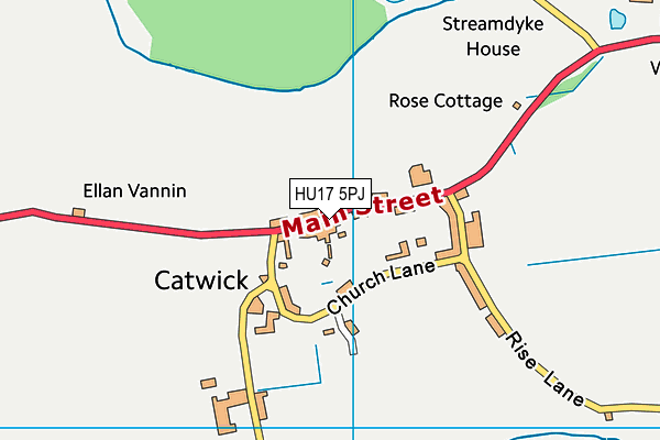 HU17 5PJ map - OS VectorMap District (Ordnance Survey)