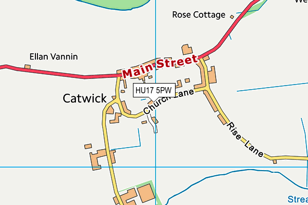 HU17 5PW map - OS VectorMap District (Ordnance Survey)