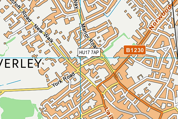 HU17 7AP map - OS VectorMap District (Ordnance Survey) HU17 7AP map - OS VectorMap District (Ordnance Survey)