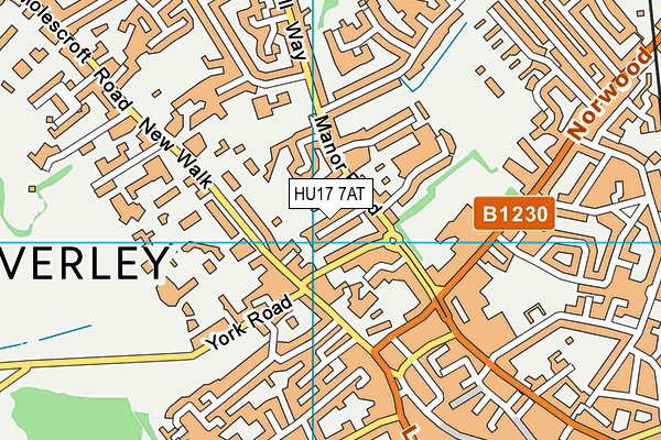 HU17 7AT map - OS VectorMap District (Ordnance Survey) HU17 7AT map - OS VectorMap District (Ordnance Survey)