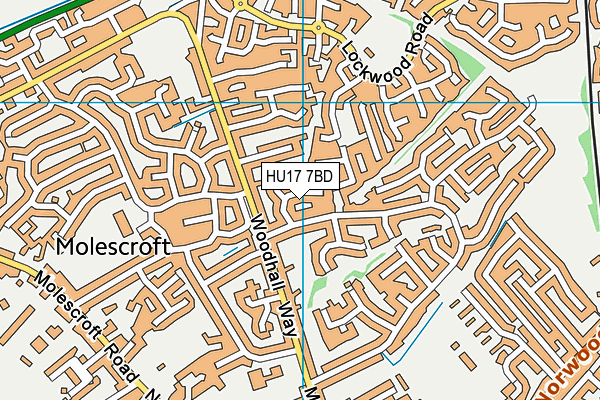 HU17 7BD map - OS VectorMap District (Ordnance Survey) HU17 7BD map - OS VectorMap District (Ordnance Survey)