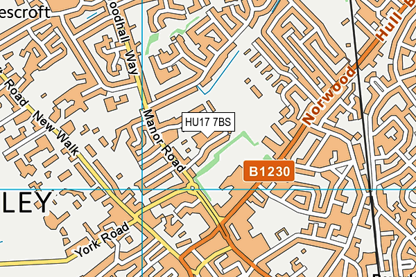 HU17 7BS map - OS VectorMap District (Ordnance Survey) HU17 7BS map - OS VectorMap District (Ordnance Survey)