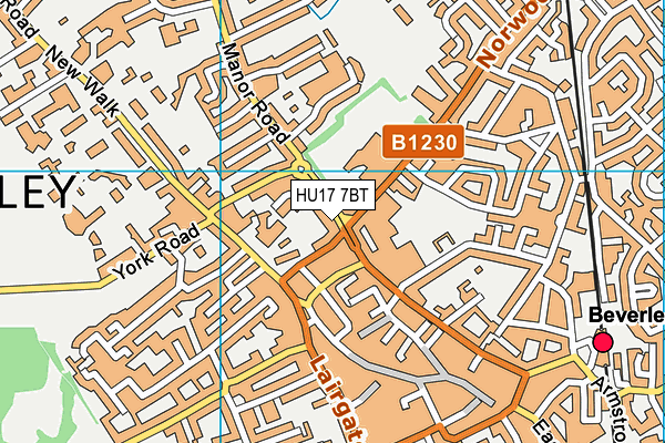 HU17 7BT map - OS VectorMap District (Ordnance Survey) HU17 7BT map - OS VectorMap District (Ordnance Survey)