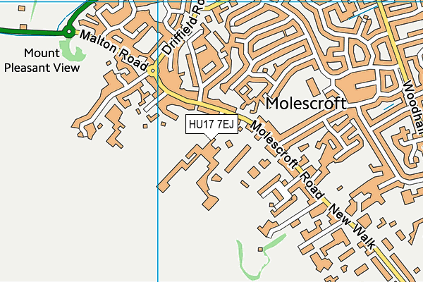 HU17 7EJ map - OS VectorMap District (Ordnance Survey) HU17 7EJ map - OS VectorMap District (Ordnance Survey)
