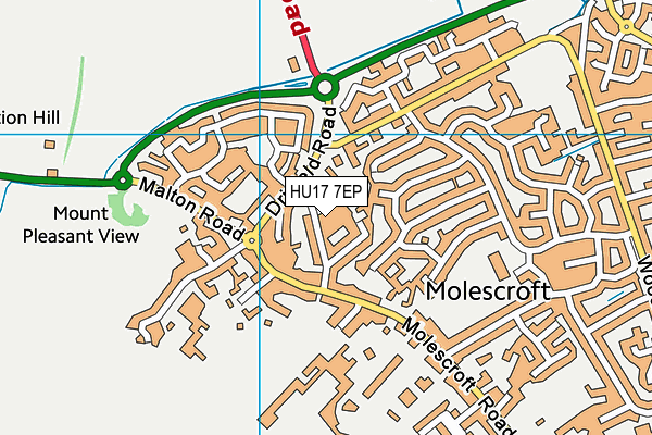 HU17 7EP map - OS VectorMap District (Ordnance Survey) HU17 7EP map - OS VectorMap District (Ordnance Survey)