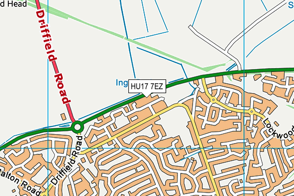 HU17 7EZ map - OS VectorMap District (Ordnance Survey) HU17 7EZ map - OS VectorMap District (Ordnance Survey)