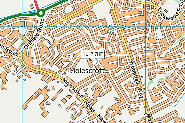 HU17 7HF map - OS VectorMap District (Ordnance Survey) HU17 7HF map - OS VectorMap District (Ordnance Survey)