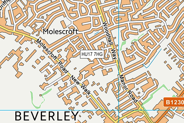 HU17 7HG map - OS VectorMap District (Ordnance Survey) HU17 7HG map - OS VectorMap District (Ordnance Survey)