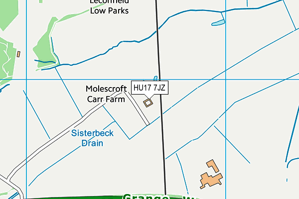 HU17 7JZ map - OS VectorMap District (Ordnance Survey) HU17 7JZ map - OS VectorMap District (Ordnance Survey)