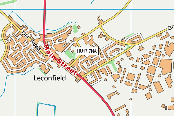 HU17 7NA map - OS VectorMap District (Ordnance Survey)