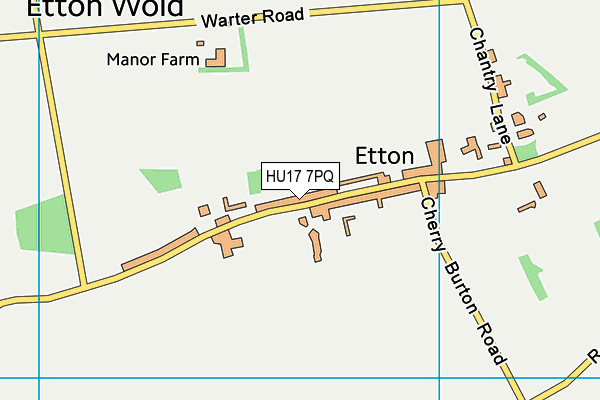 HU17 7PQ map - OS VectorMap District (Ordnance Survey)