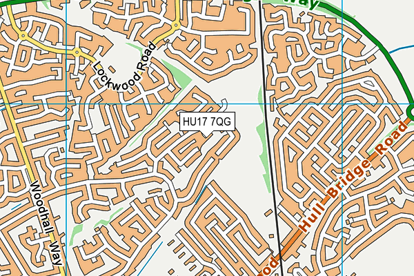 HU17 7QG map - OS VectorMap District (Ordnance Survey) HU17 7QG map - OS VectorMap District (Ordnance Survey)