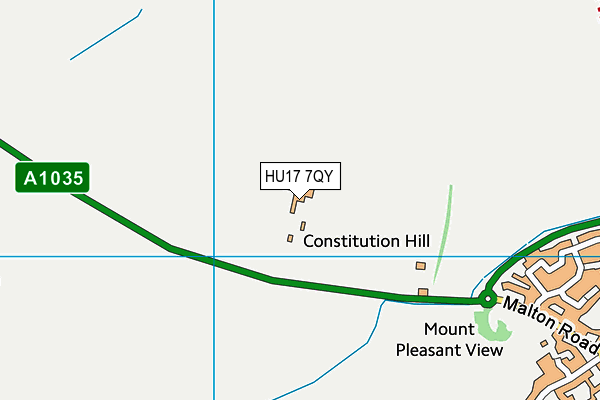 HU17 7QY map - OS VectorMap District (Ordnance Survey)
