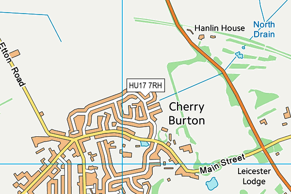 HU17 7RH map - OS VectorMap District (Ordnance Survey)
