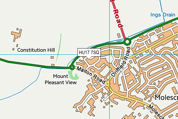 HU17 7SQ map - OS VectorMap District (Ordnance Survey) HU17 7SQ map - OS VectorMap District (Ordnance Survey)