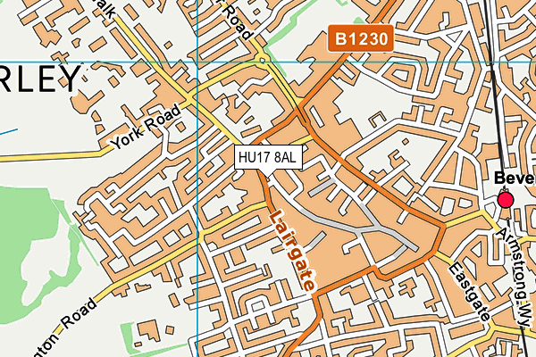 HU17 8AL map - OS VectorMap District (Ordnance Survey) HU17 8AL map - OS VectorMap District (Ordnance Survey)
