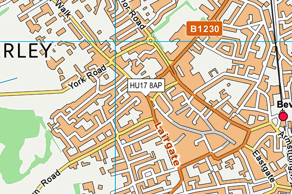 HU17 8AP map - OS VectorMap District (Ordnance Survey) HU17 8AP map - OS VectorMap District (Ordnance Survey)