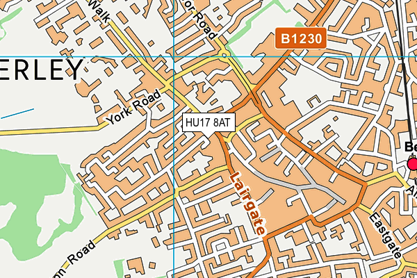 HU17 8AT map - OS VectorMap District (Ordnance Survey) HU17 8AT map - OS VectorMap District (Ordnance Survey)