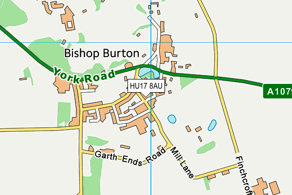 HU17 8AU map - OS VectorMap District (Ordnance Survey)