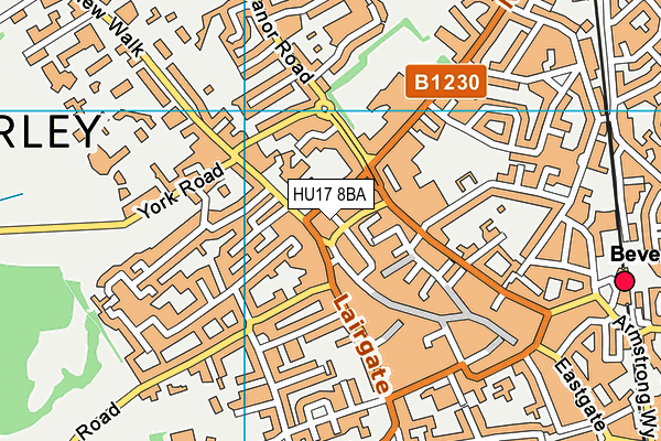 HU17 8BA map - OS VectorMap District (Ordnance Survey) HU17 8BA map - OS VectorMap District (Ordnance Survey)