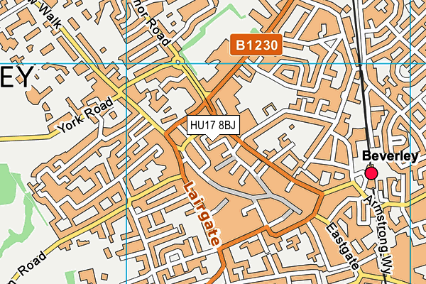 HU17 8BJ map - OS VectorMap District (Ordnance Survey) HU17 8BJ map - OS VectorMap District (Ordnance Survey)