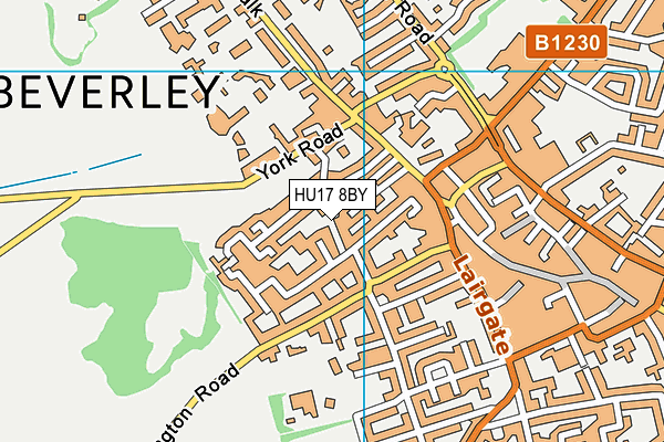 HU17 8BY map - OS VectorMap District (Ordnance Survey)