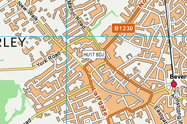 HU17 8DJ map - OS VectorMap District (Ordnance Survey) HU17 8DJ map - OS VectorMap District (Ordnance Survey)
