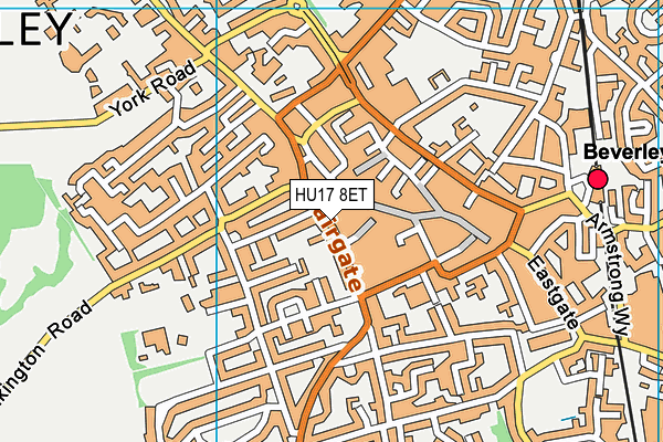 HU17 8ET map - OS VectorMap District (Ordnance Survey) HU17 8ET map - OS VectorMap District (Ordnance Survey)