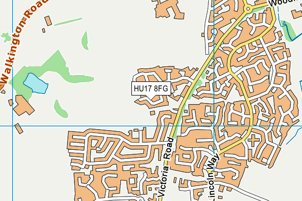 HU17 8FG map - OS VectorMap District (Ordnance Survey) HU17 8FG map - OS VectorMap District (Ordnance Survey)
