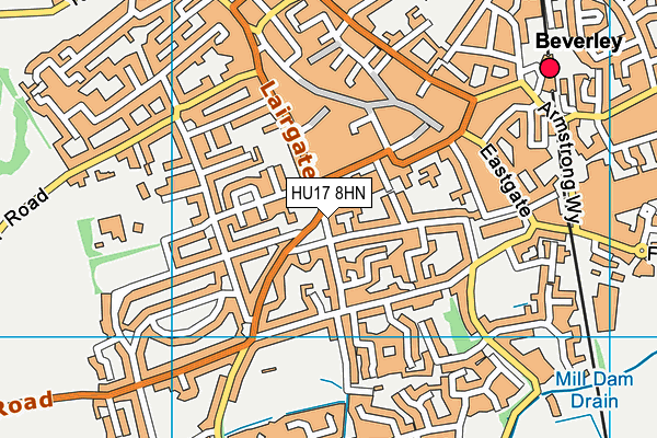 HU17 8HN map - OS VectorMap District (Ordnance Survey) HU17 8HN map - OS VectorMap District (Ordnance Survey)