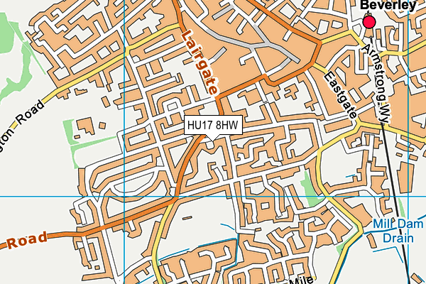 HU17 8HW map - OS VectorMap District (Ordnance Survey) HU17 8HW map - OS VectorMap District (Ordnance Survey)