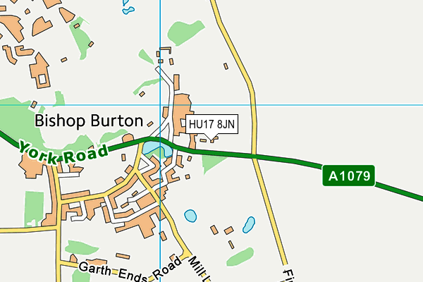 HU17 8JN map - OS VectorMap District (Ordnance Survey)