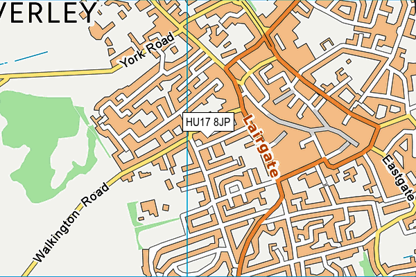 HU17 8JP map - OS VectorMap District (Ordnance Survey) HU17 8JP map - OS VectorMap District (Ordnance Survey)