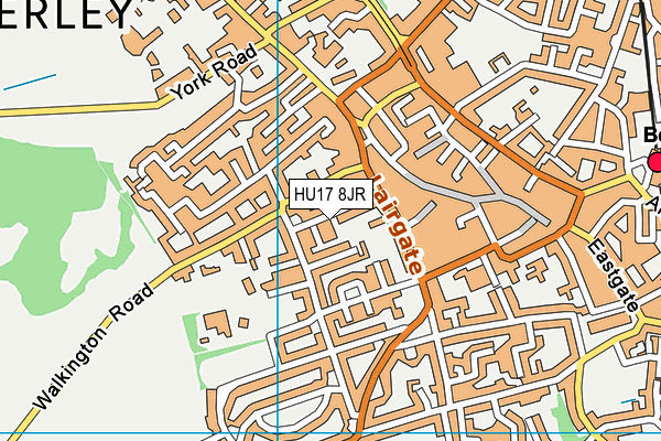 HU17 8JR map - OS VectorMap District (Ordnance Survey) HU17 8JR map - OS VectorMap District (Ordnance Survey)