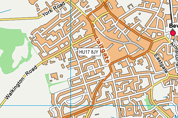 HU17 8JY map - OS VectorMap District (Ordnance Survey) HU17 8JY map - OS VectorMap District (Ordnance Survey)