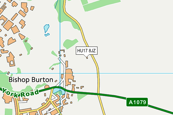 HU17 8JZ map - OS VectorMap District (Ordnance Survey)