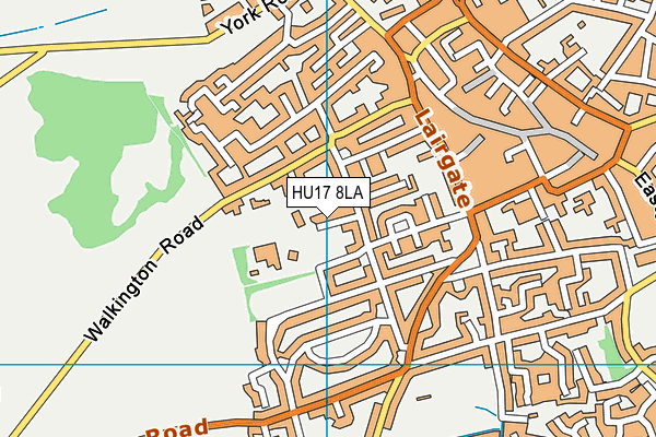 HU17 8LA map - OS VectorMap District (Ordnance Survey) HU17 8LA map - OS VectorMap District (Ordnance Survey)