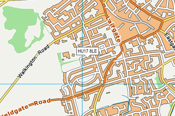 HU17 8LE map - OS VectorMap District (Ordnance Survey)