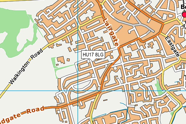 HU17 8LG map - OS VectorMap District (Ordnance Survey) HU17 8LG map - OS VectorMap District (Ordnance Survey)