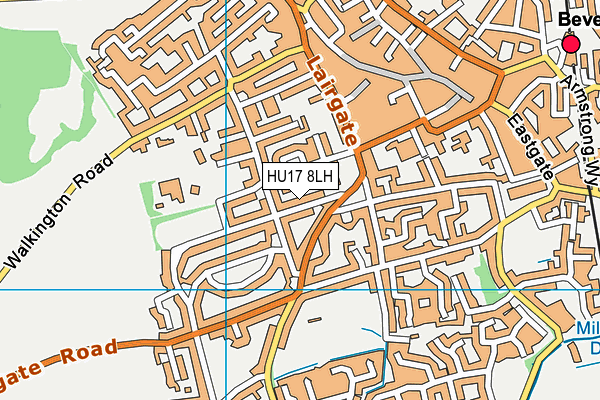 HU17 8LH map - OS VectorMap District (Ordnance Survey) HU17 8LH map - OS VectorMap District (Ordnance Survey)