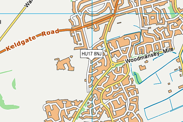 HU17 8NJ map - OS VectorMap District (Ordnance Survey) HU17 8NJ map - OS VectorMap District (Ordnance Survey)
