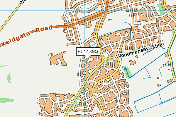 HU17 8NQ map - OS VectorMap District (Ordnance Survey)