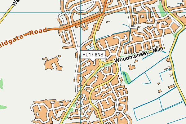 HU17 8NS map - OS VectorMap District (Ordnance Survey) HU17 8NS map - OS VectorMap District (Ordnance Survey)