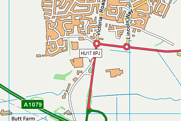 HU17 8PJ map - OS VectorMap District (Ordnance Survey) HU17 8PJ map - OS VectorMap District (Ordnance Survey)
