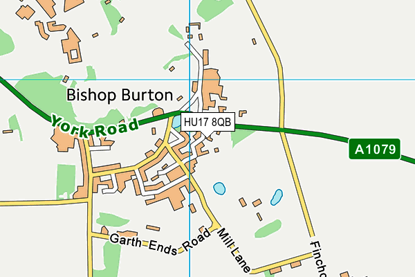 HU17 8QB map - OS VectorMap District (Ordnance Survey)