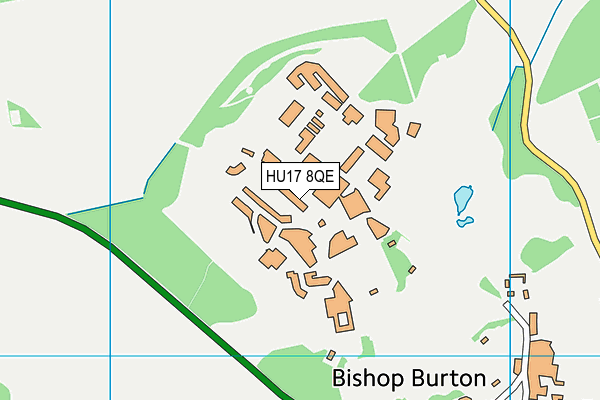 HU17 8QE map - OS VectorMap District (Ordnance Survey)