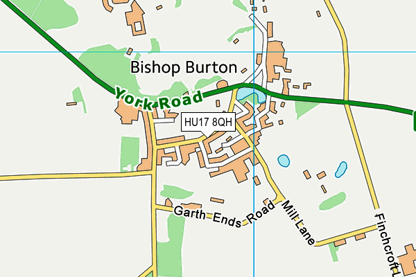 HU17 8QH map - OS VectorMap District (Ordnance Survey) HU17 8QH map - OS VectorMap District (Ordnance Survey)