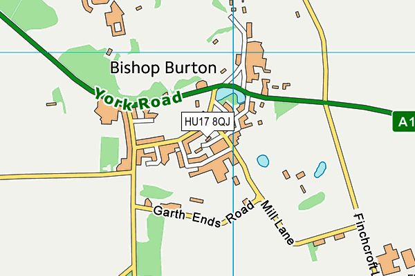 HU17 8QJ map - OS VectorMap District (Ordnance Survey) HU17 8QJ map - OS VectorMap District (Ordnance Survey)